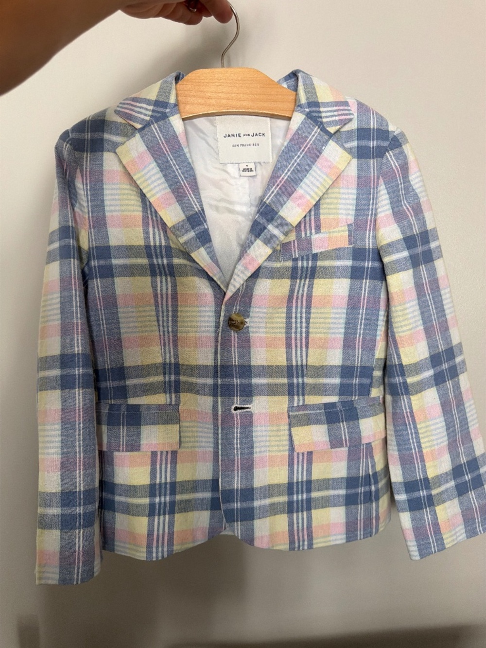 Jamie and Jack plaid Linen sport coat size 6